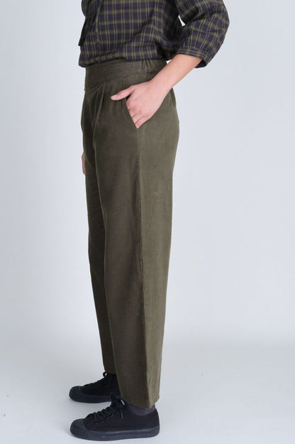 Bibico Carine Day Green Cord Trousers Green