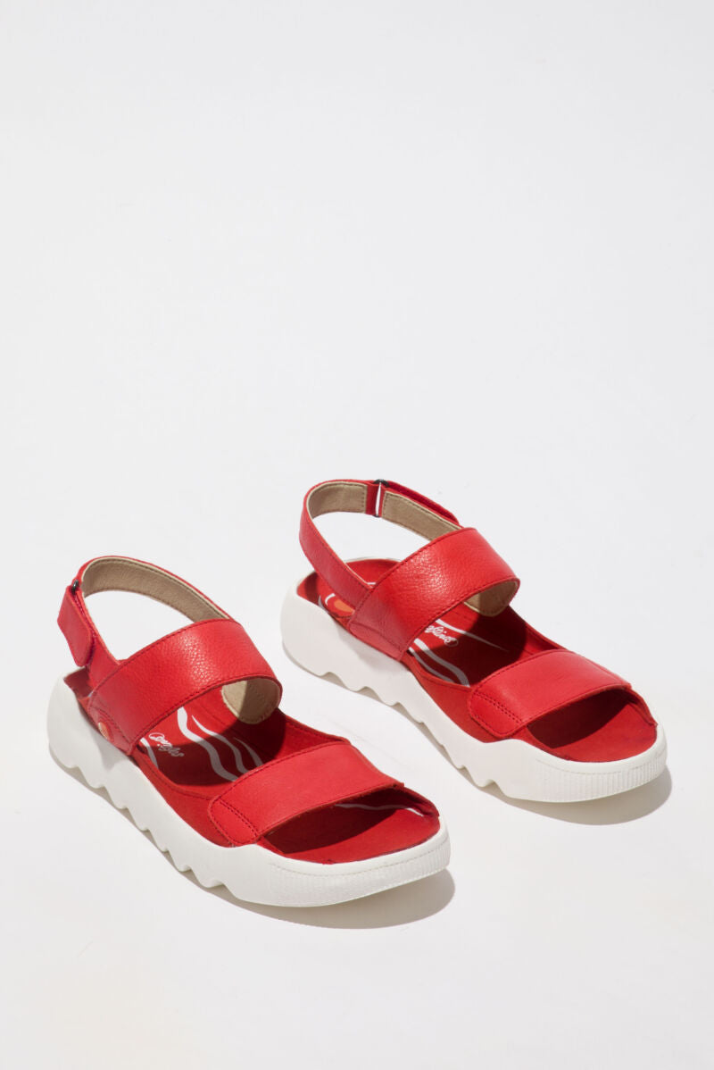 Softinos Weal Sandal Cherry Red Red