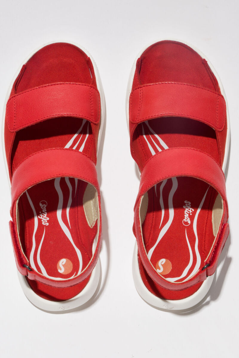 Softinos Weal Sandal Cherry Red Red