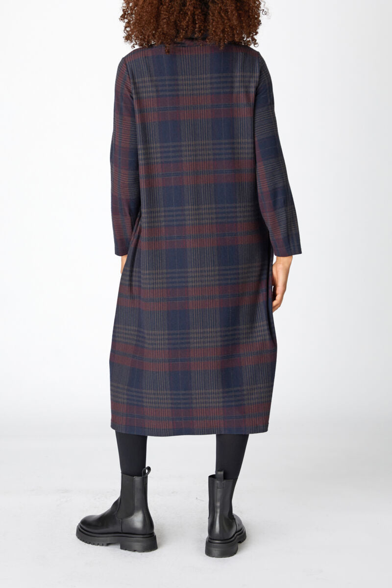 Sahara Brush Plaid Jersey Dress