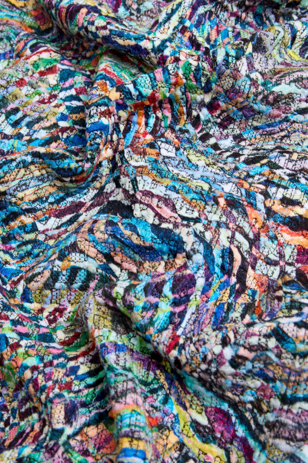 Patchwork Fields Jersey Bubble Dress