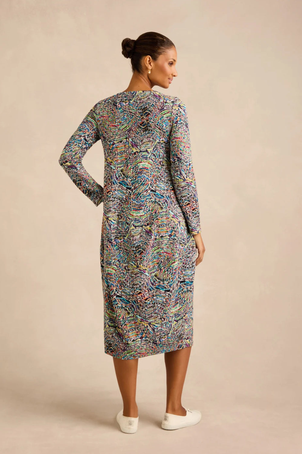 Patchwork Fields Jersey Bubble Dress