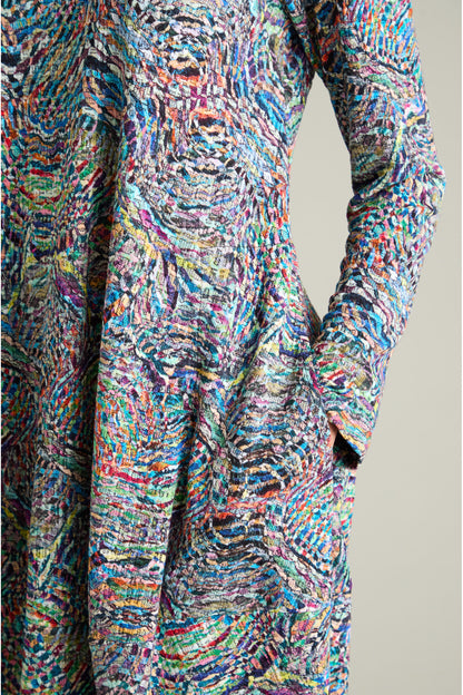 Patchwork Fields Jersey Bubble Dress
