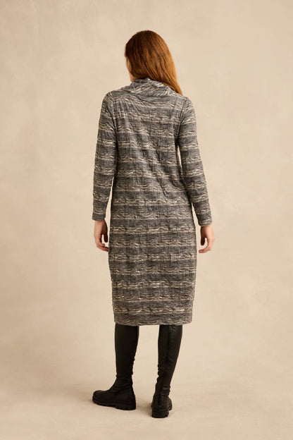 Abstract Ripple Jersey Bubble Dress