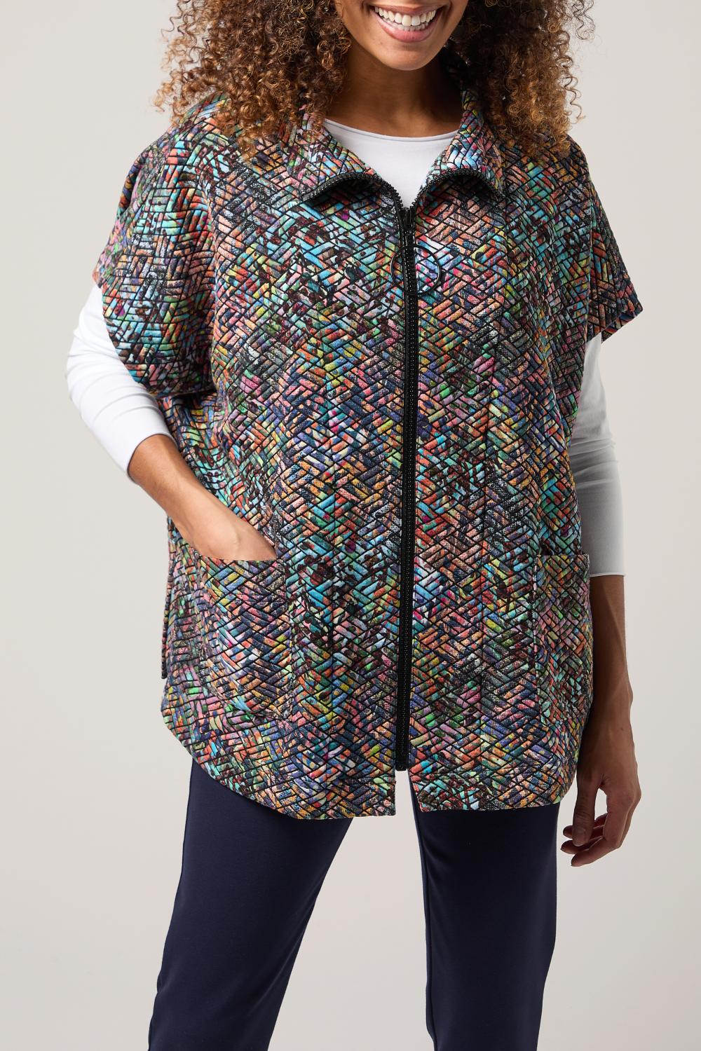 Diamond Jacquard Jersey Jacket
