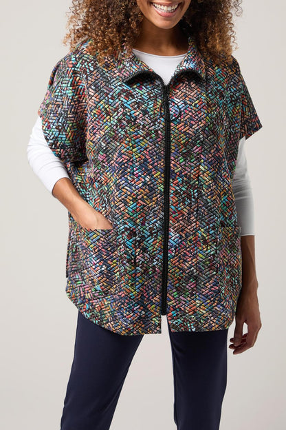 Diamond Jacquard Jersey Jacket