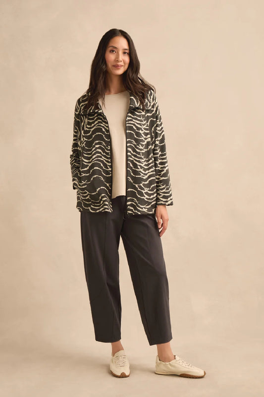 Dancing Waves Zip Boxy Jacket