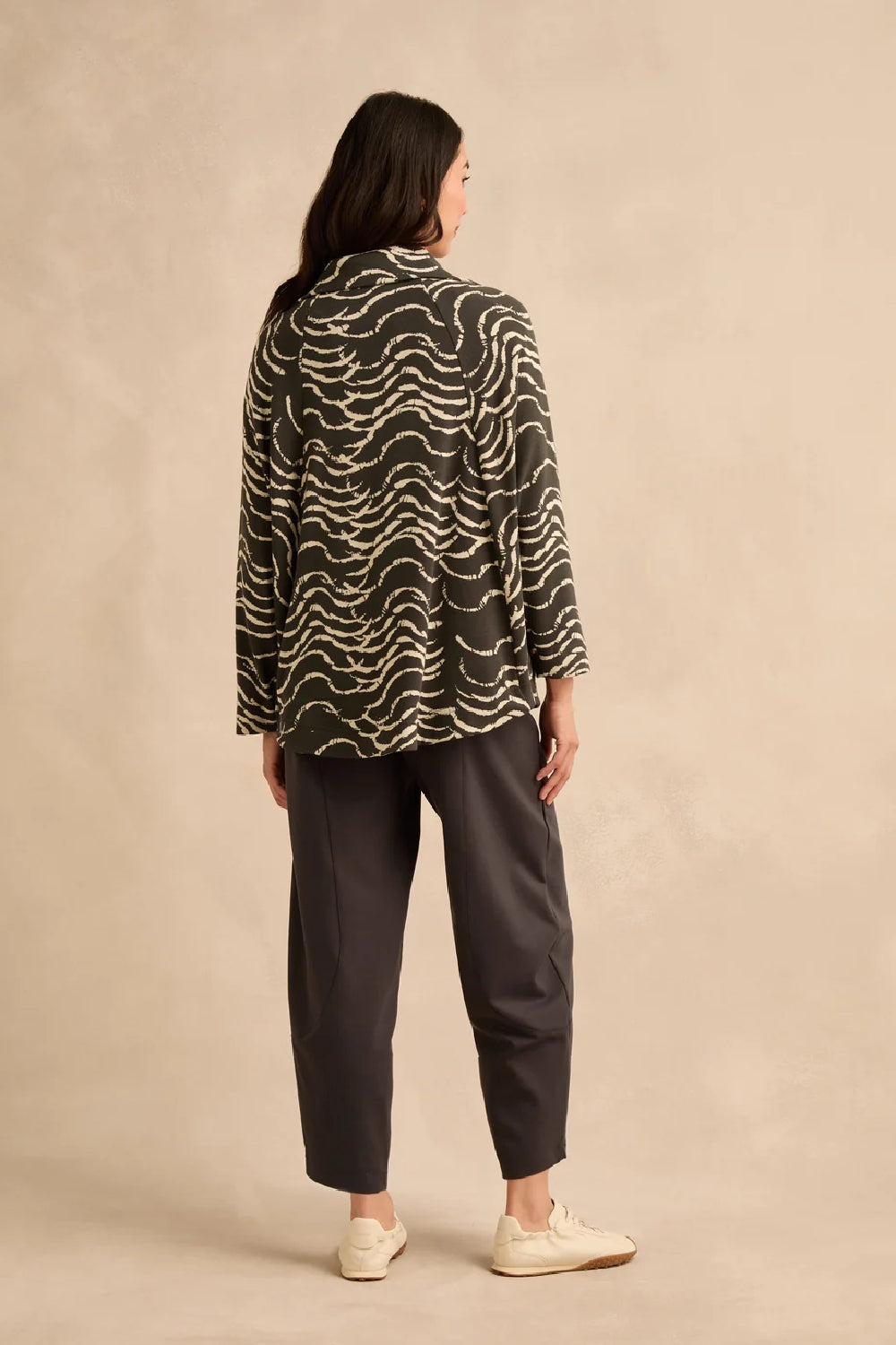 Dancing Waves Zip Boxy Jacket