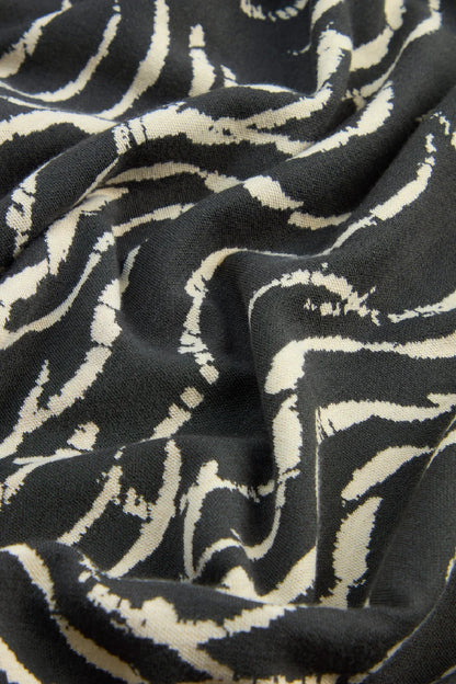Dancing Waves Zip Boxy Jacket
