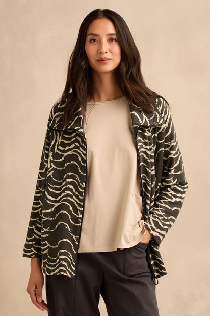 Dancing Waves Zip Boxy Jacket