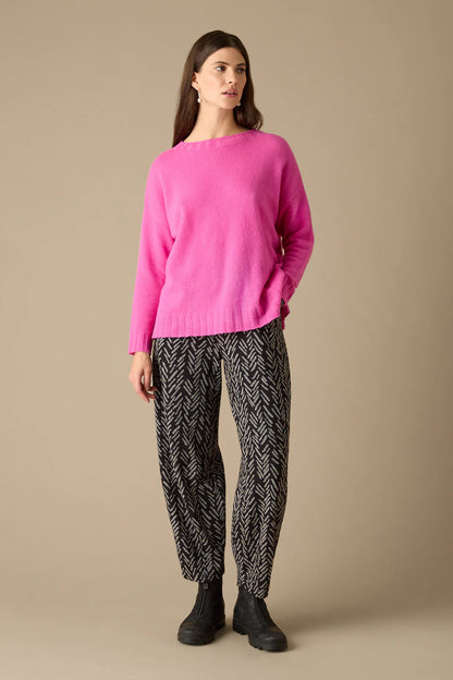 Herringbone Jersey Jacquard Trousers