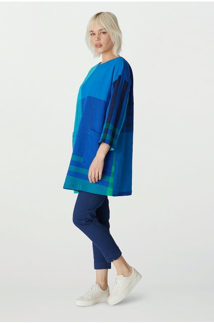Sahara Maxi Check Weave Tunic Multi