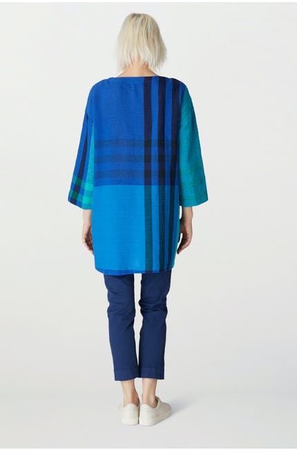 Sahara Maxi Check Weave Tunic Multi