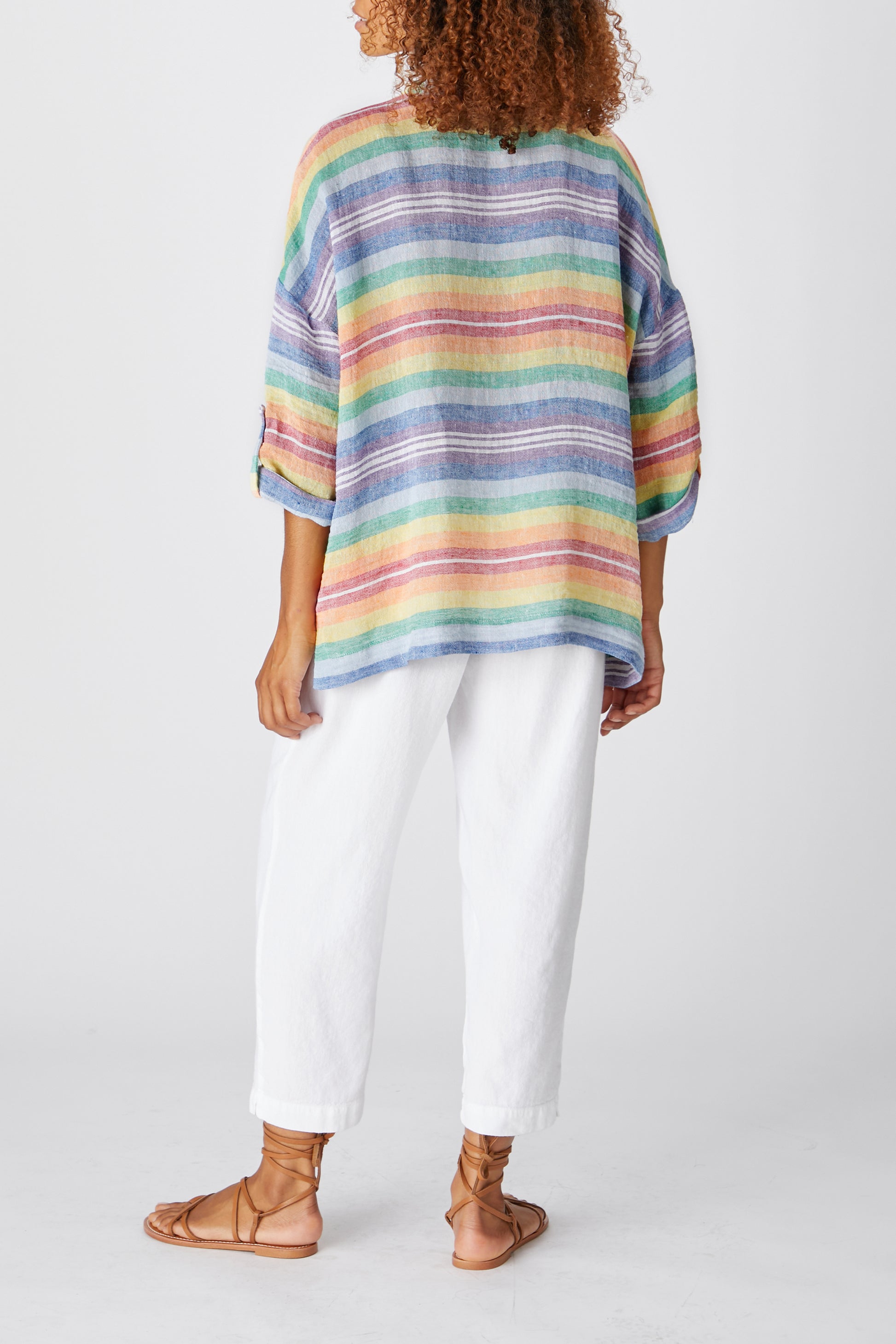 Sahara Rainbow Stripe Weave Shirt 