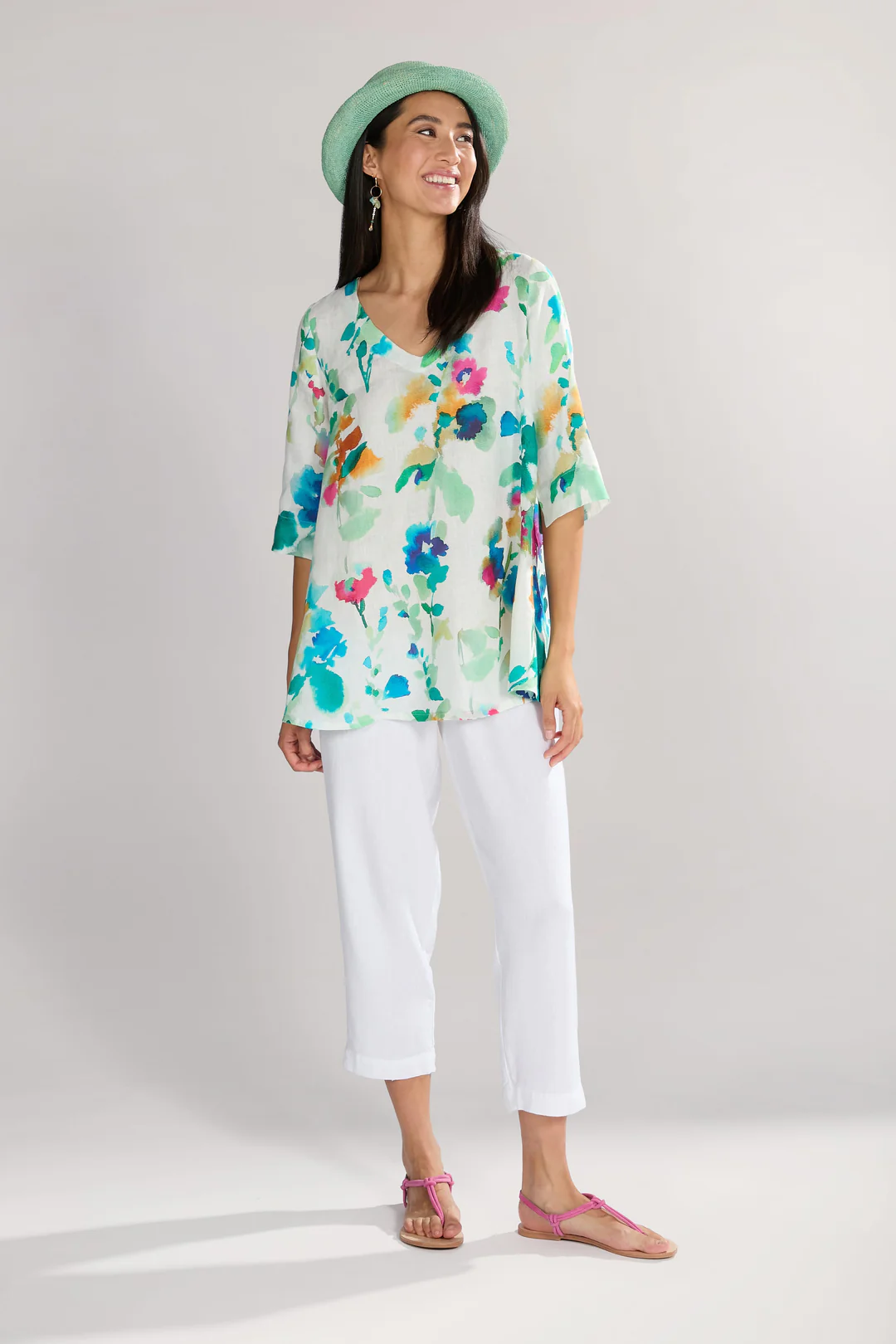 Watercolour Foxglove Tunic