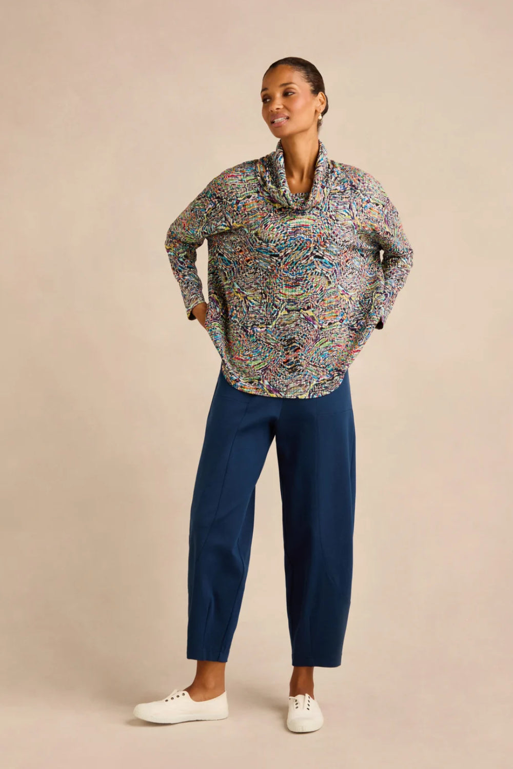 Patchwork Fields Jersey Top