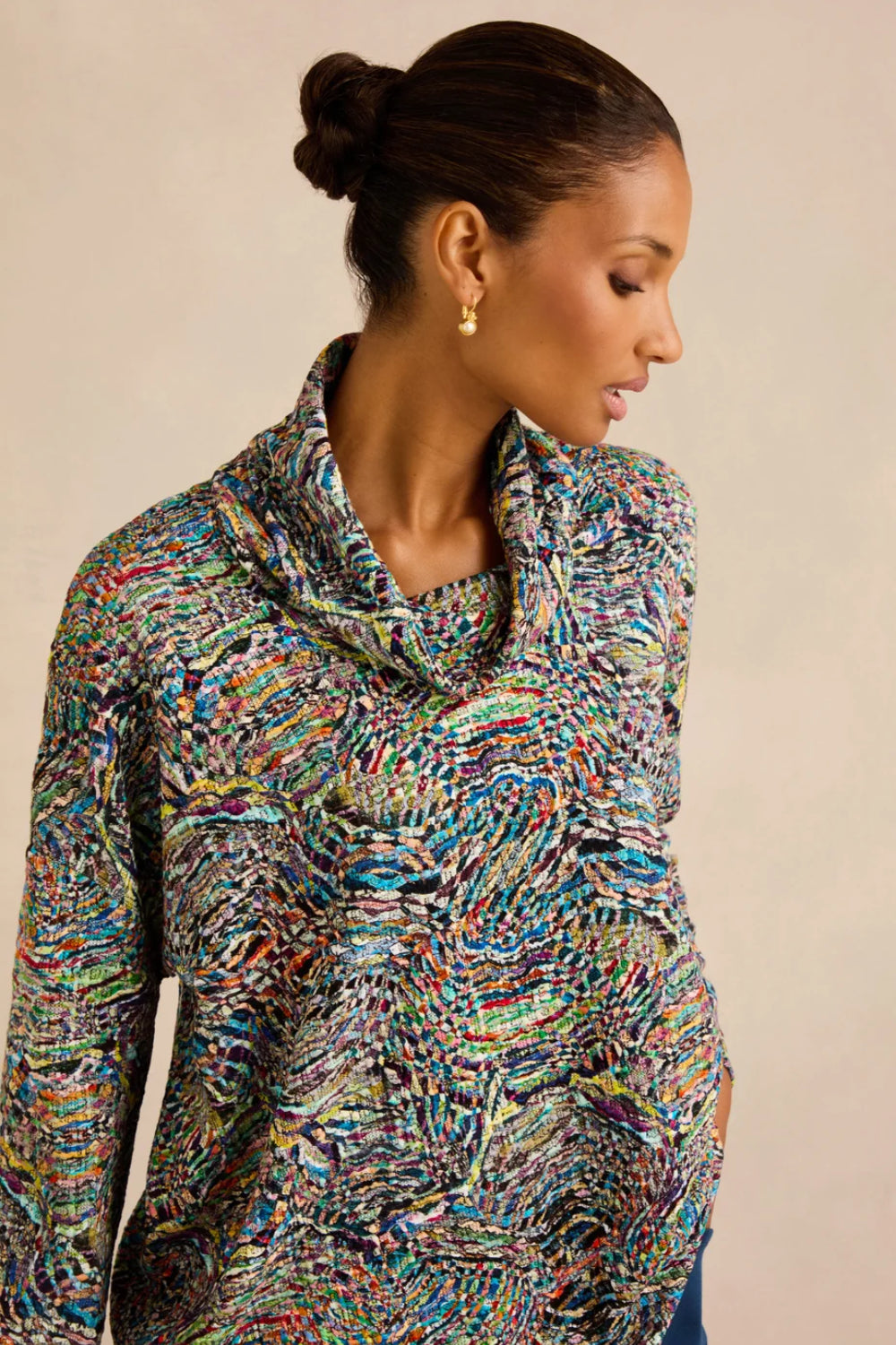 Patchwork Fields Jersey Top