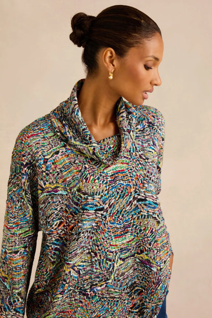 Patchwork Fields Jersey Top