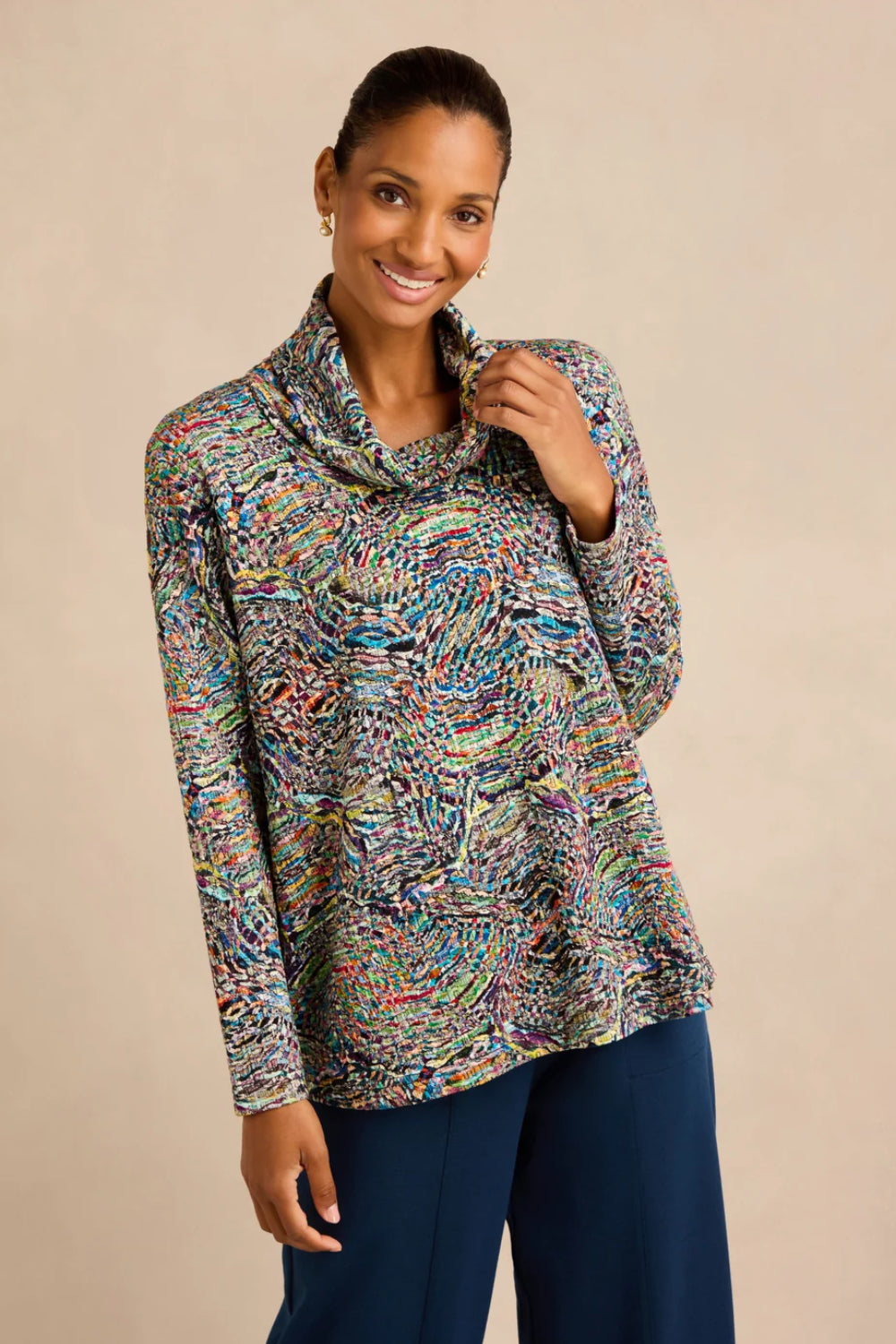 Patchwork Fields Jersey Top