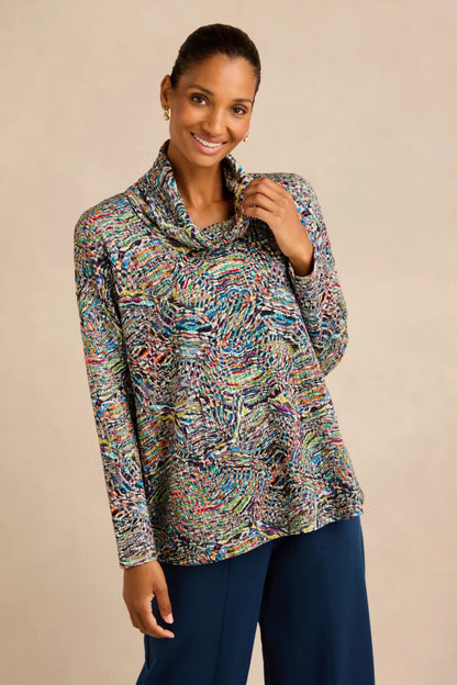 Patchwork Fields Jersey Top