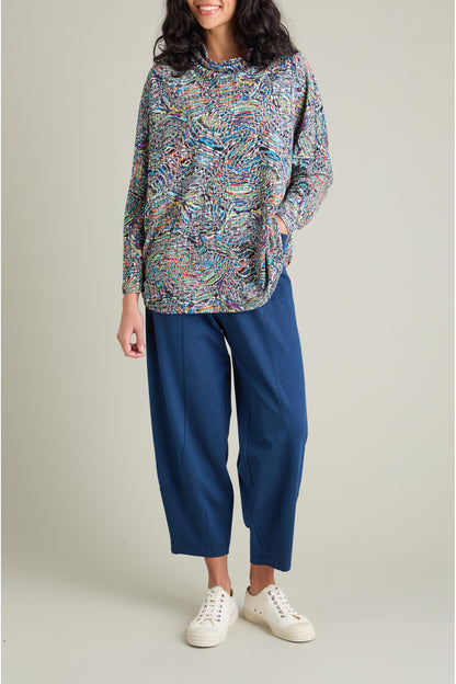 Patchwork Fields Jersey Top