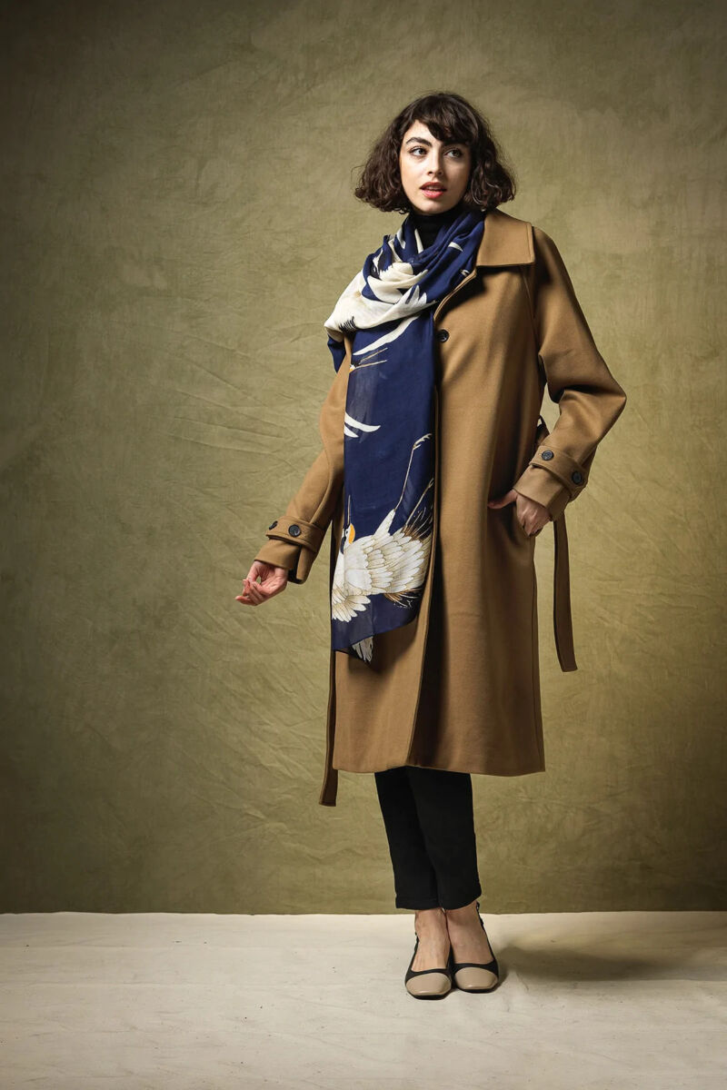 One Hundred Stars Stork Scarf Navy