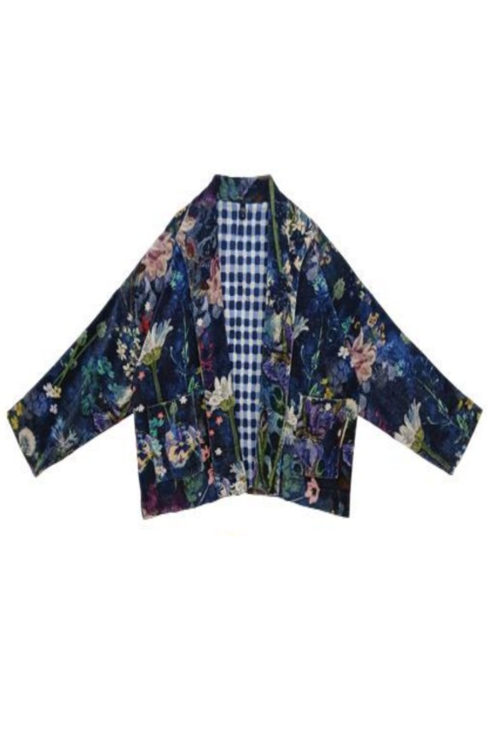 YC21-81 Floral Check Velvet Jacket