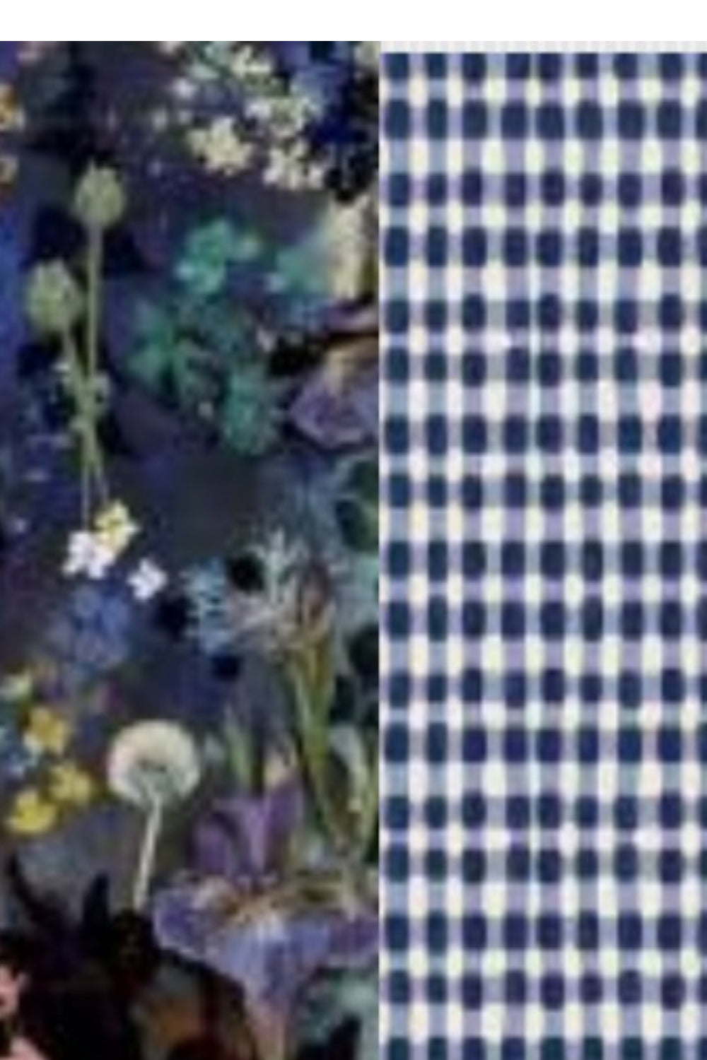 YC21-81 Floral Check Velvet Jacket