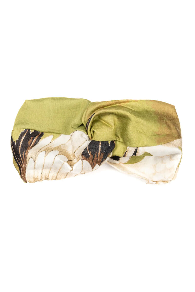One Hundred Stars Stork Headband Green