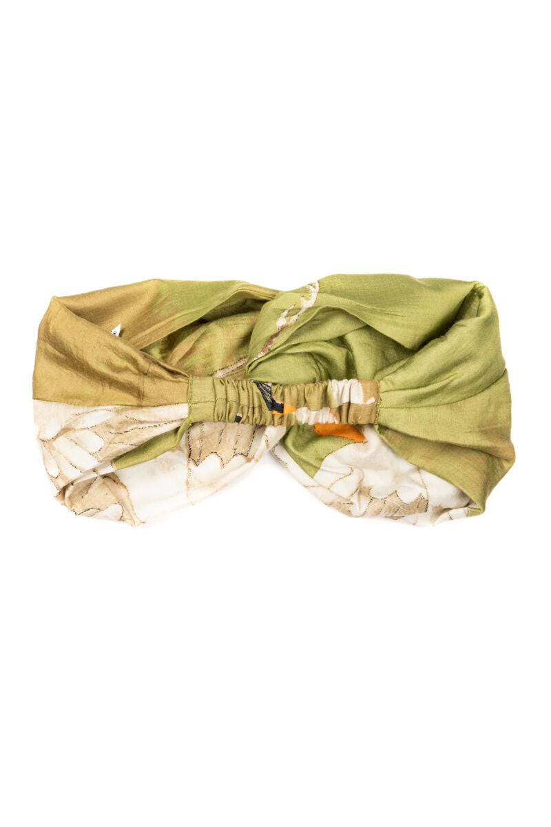 One Hundred Stars Stork Headband Green