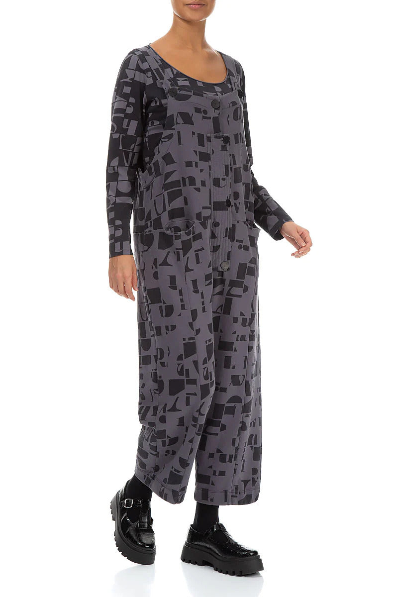 Grizas Cotton Jersey 3753 Dungarees Purple