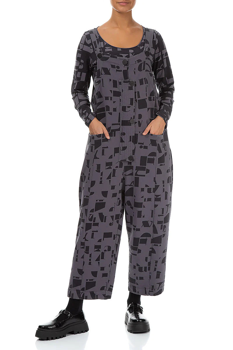 Grizas Cotton Jersey 3753 Dungarees Purple