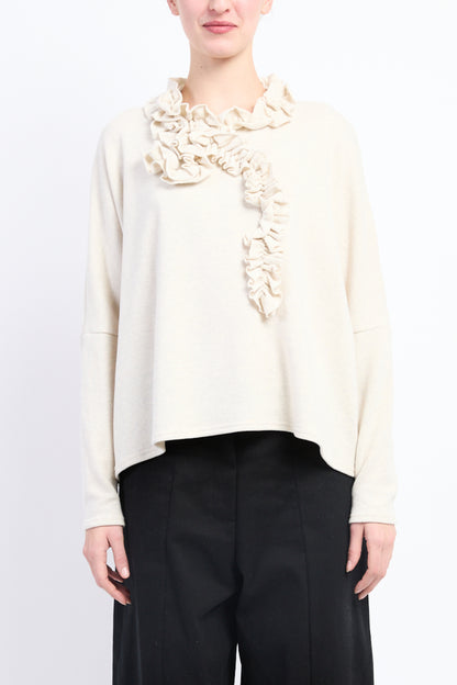 Ruffle Soft Basic Pullover