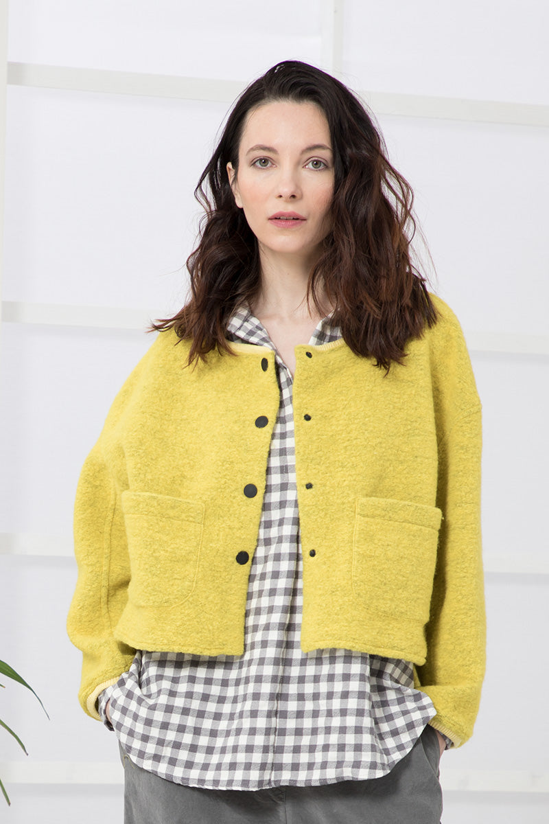 Neirami Over Pocket Cardigan Oro Gold