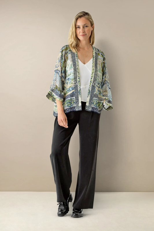 One Hundred Stars Tapestry Sea Kimono Blue Blue