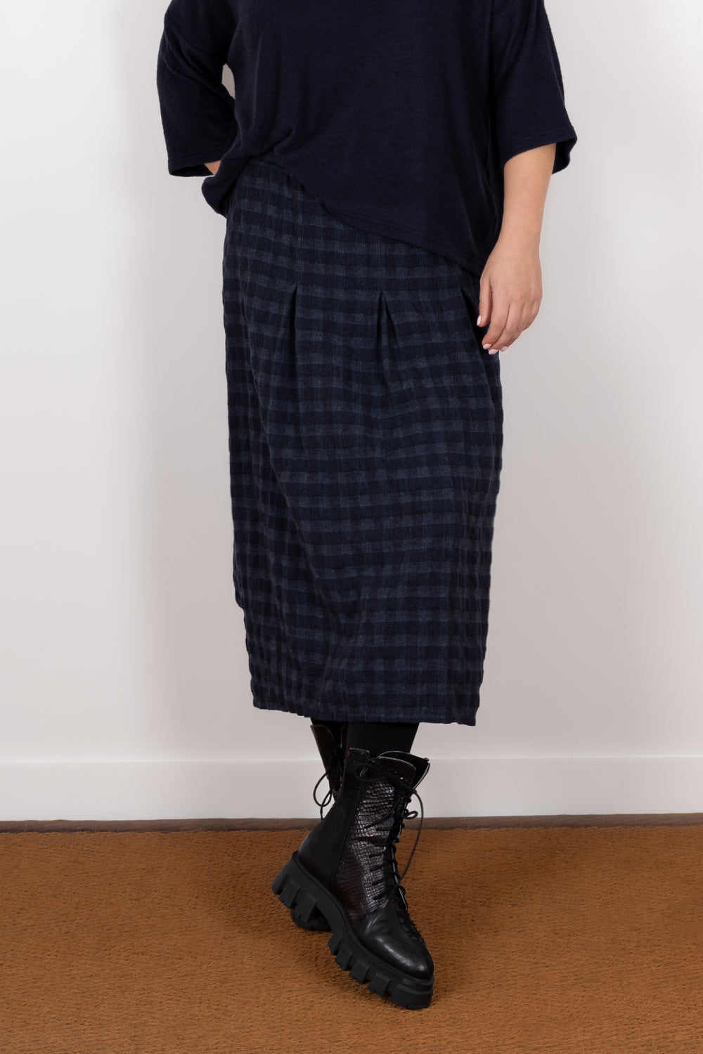 Structured Check 7301 Skirt