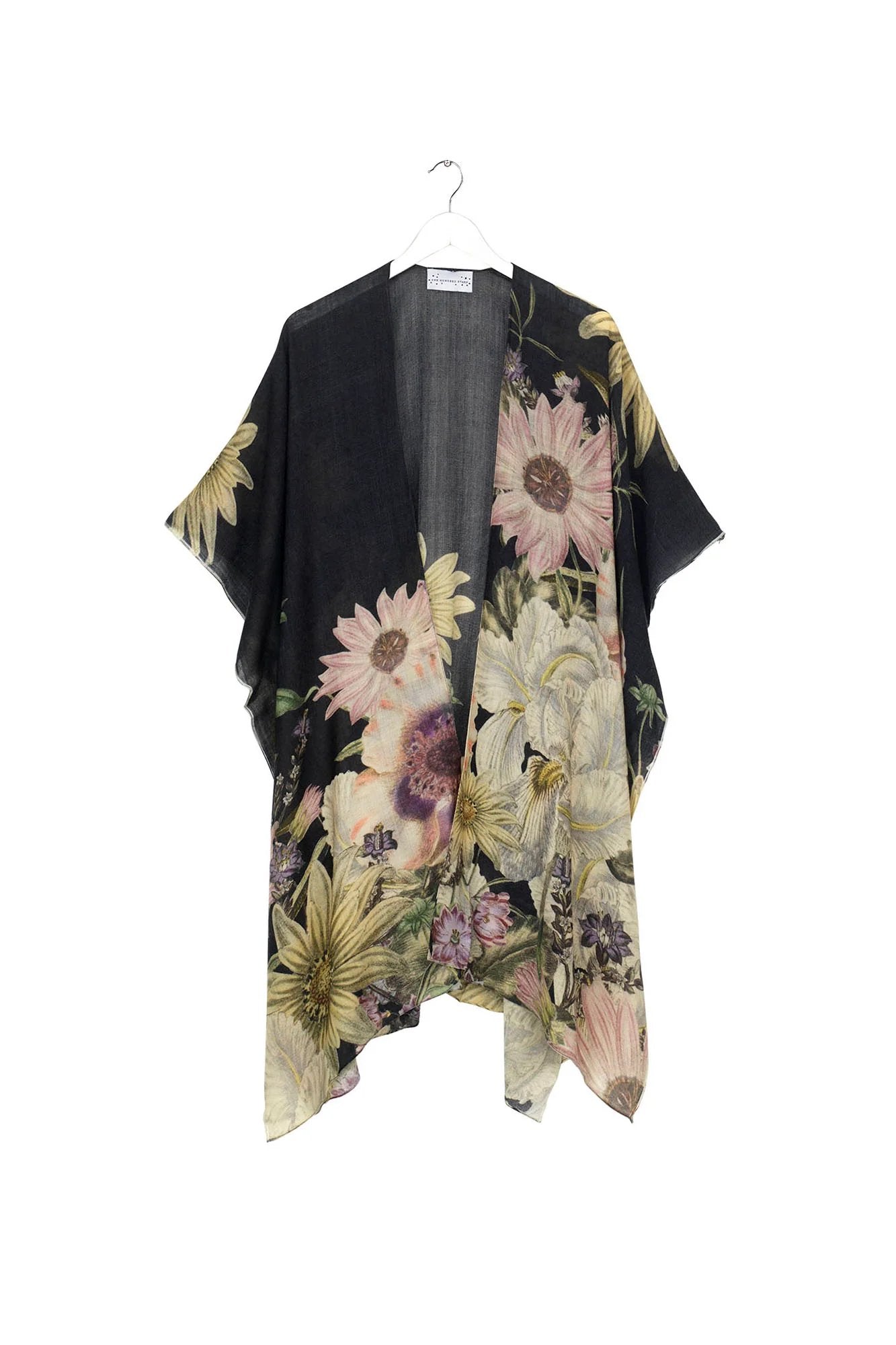 One Hundred Stars Wool Throwover Daisy Black 