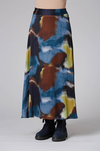 Satin Printed Skirt