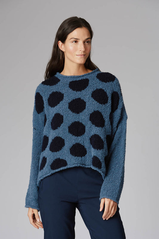 Round Neck Dot Sweater