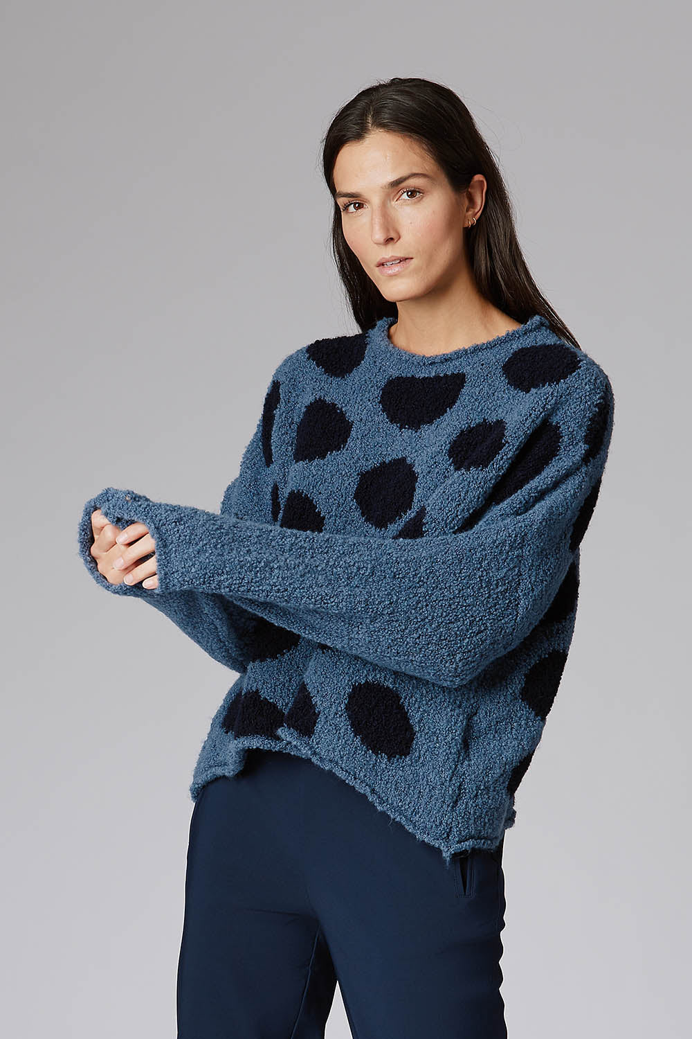 Round Neck Dot Sweater