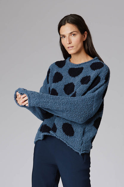 Round Neck Dot Sweater