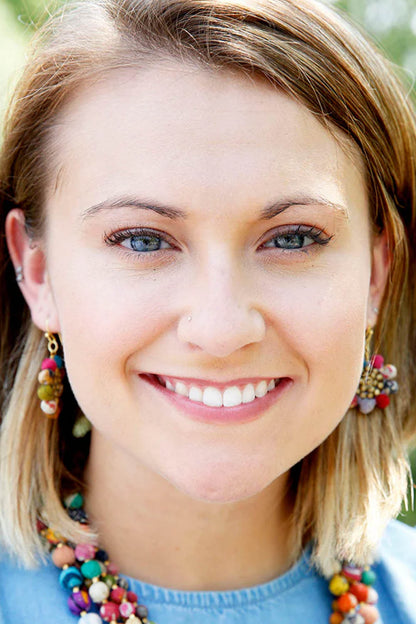 Kantha Sunflower Earrings
