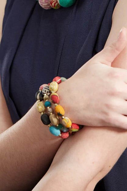 Kantha Oval Bracelet