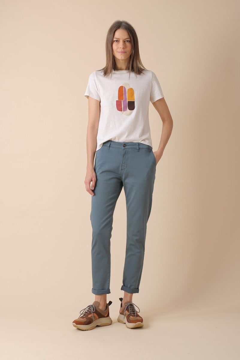 Indi & Cold Luca Trousers Azul Vintage