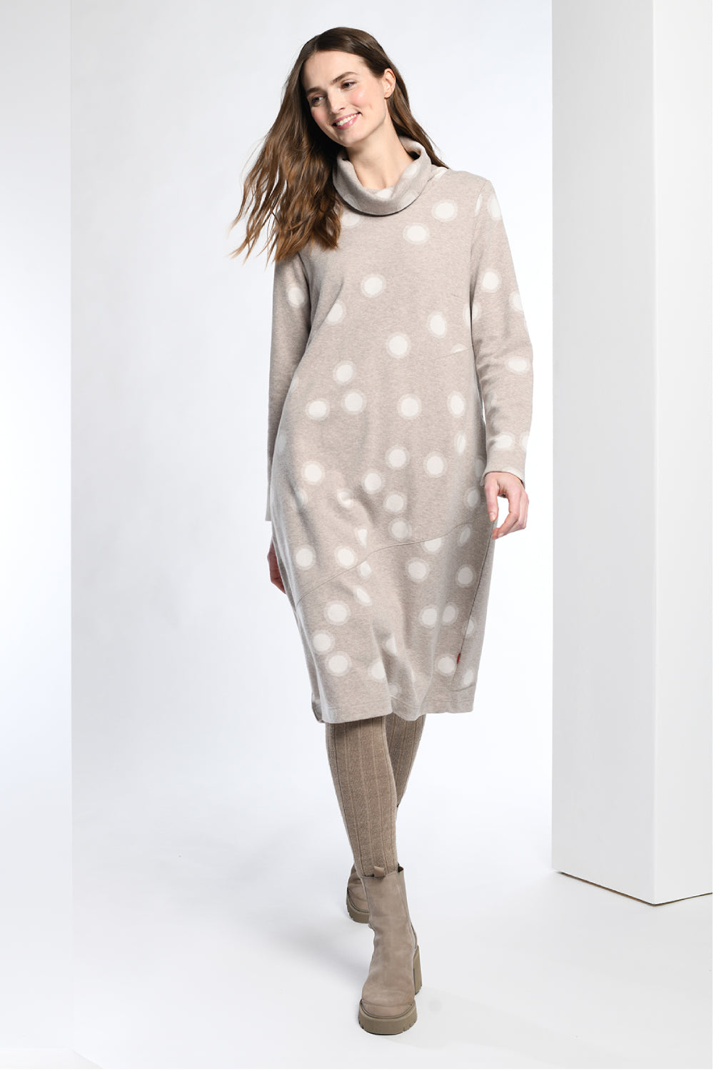 Soft Spot Cowl Neck Dress