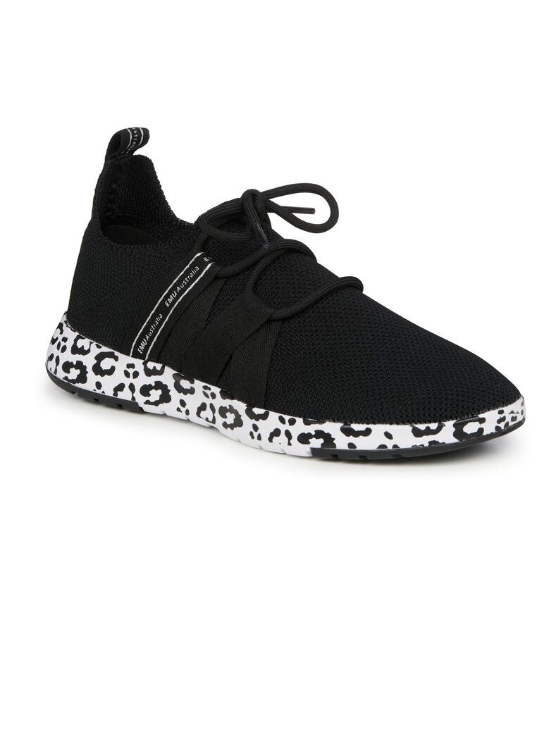 EMU Australia Leura Trainer Black Leopard Black