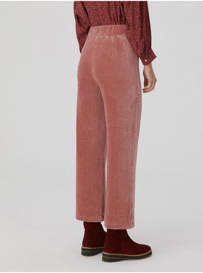 Nice Things Elastic Corduroy Trousers Pink