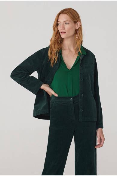 Nice Things Corduroy Jacket Green