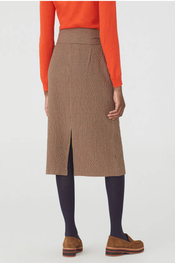 Nice Things Checked Oppenheim Midi Skirt