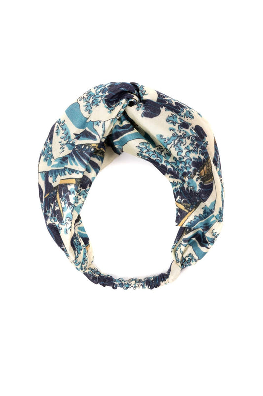 One Hundred Stars Wave Headband Blue